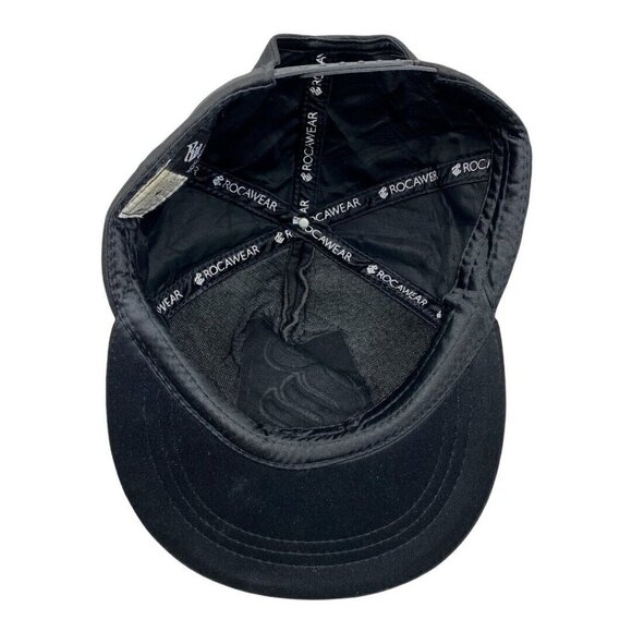 Rocawear Men's Black Monochrome Unstructured Adjustable Snapback Baseball Cap OS - Picture 6 of 10